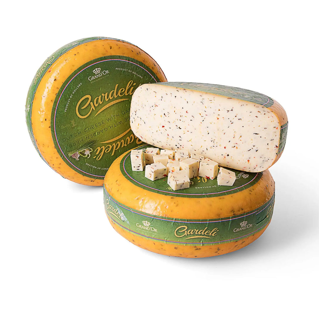 Cacaval Gouda cu Ardei, Arpagic si Usturoi, 350g - Bacania ROD