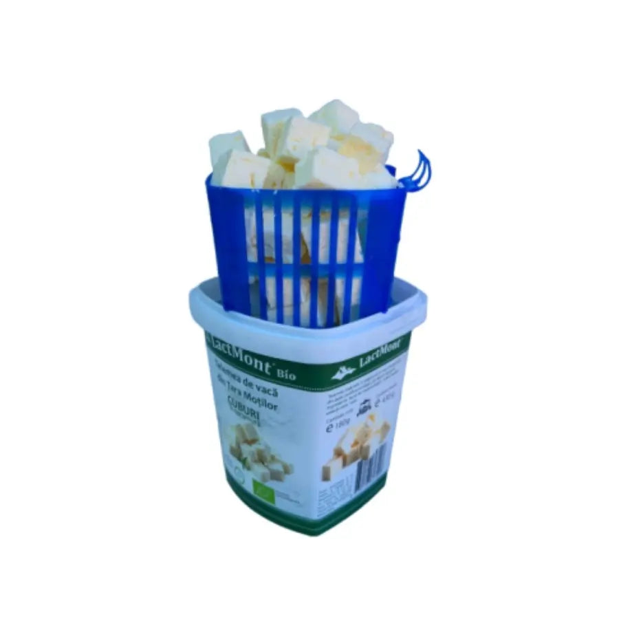 Cubuleţe Telemea vacă din Ţara Moţilor în saramură,180g-LACTMONT Bacania ROD