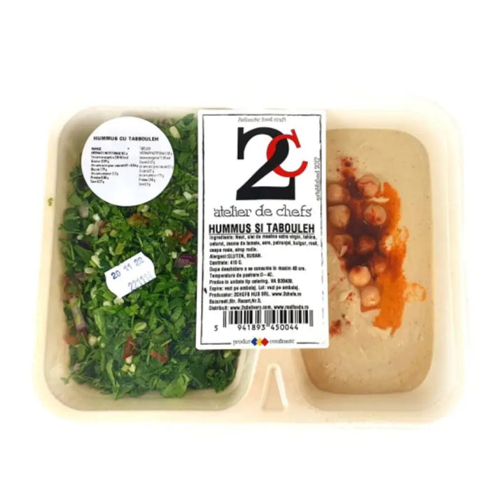 Duo humus și tabouleh, aprox. 410g- -2CHEFS Bacania ROD