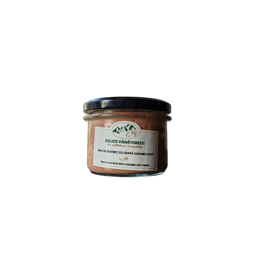 Pate cu mistret si ceapa caramelizata,180g-Delicii Vanatoresti Bacania ROD