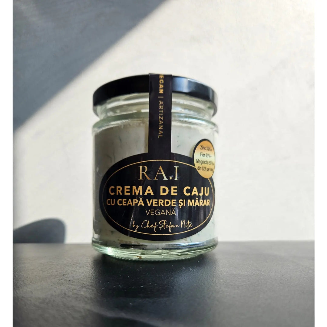 RA.I-Creama de caju cu ceapa verde si marar,vegana, 160g Bacania Rod