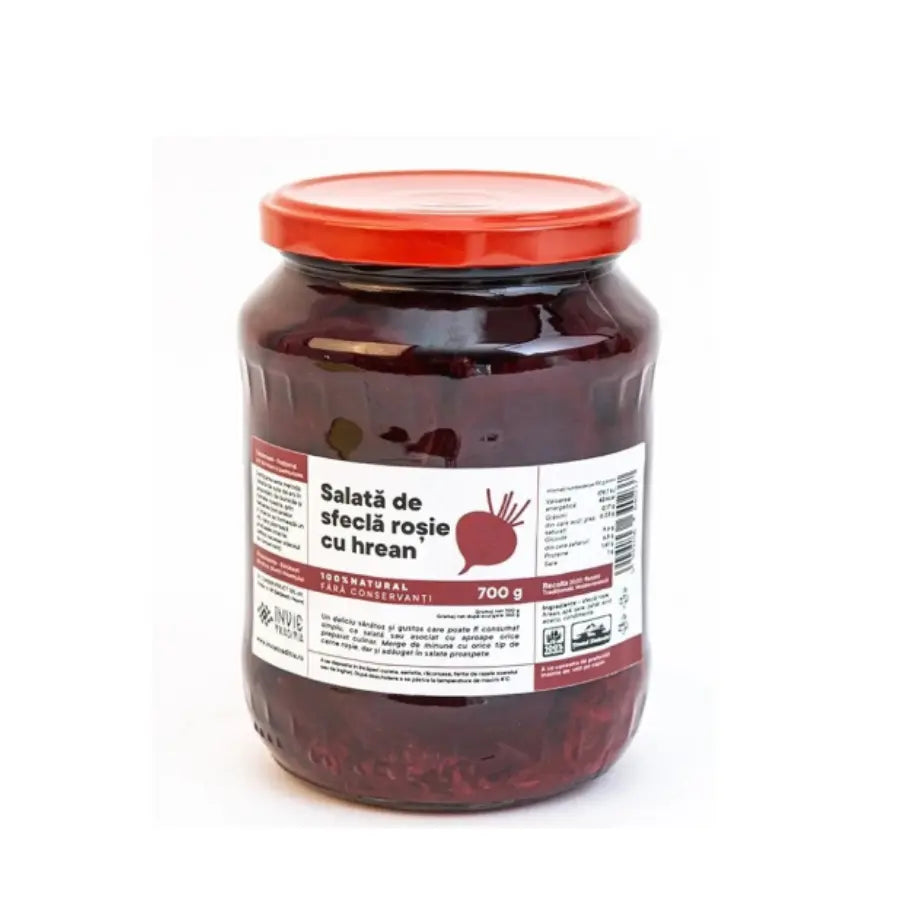 Salată de sfeclă roșie cu hrean - Învie Tradiția,700g Bacania ROD