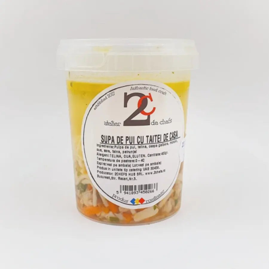 Supă de pui cu taieței de casă,400g-2CHEFS Bacania ROD