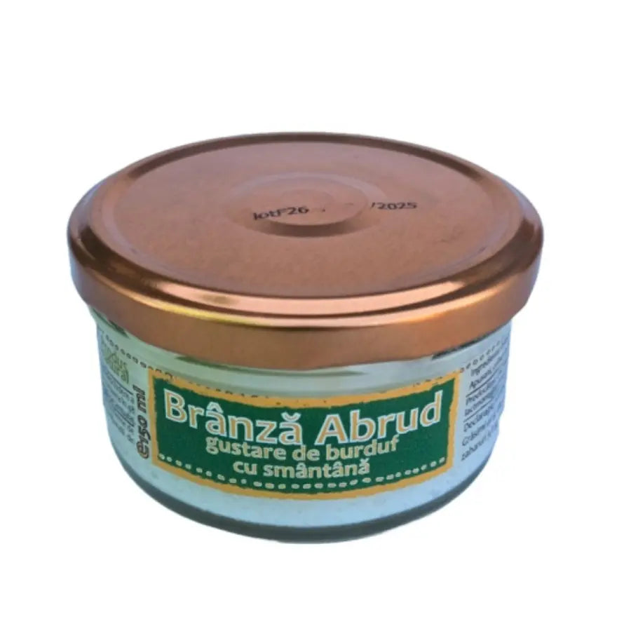 Brânză Abrud - Gustare burduf cu smântână din Ţara Moţilor, 200g-LACTMONT Bacania ROD