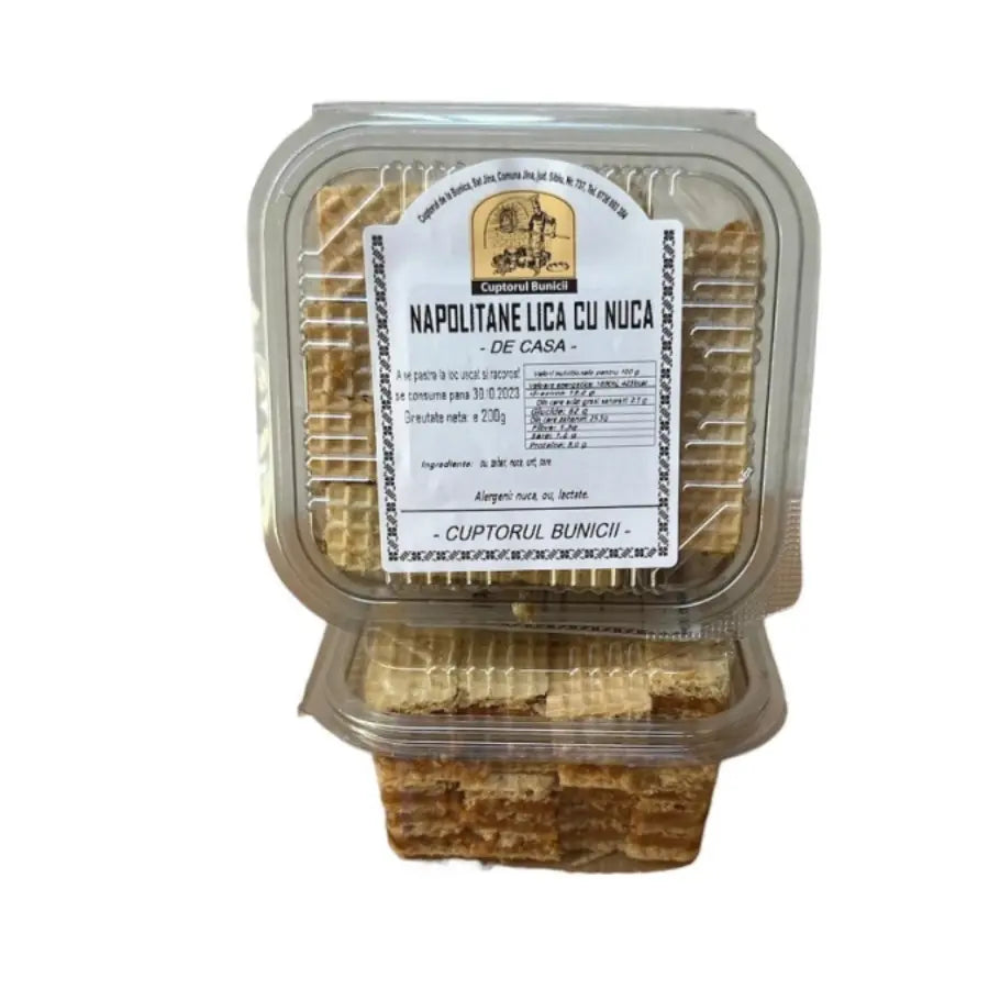 Napolitane Lica cu nuca, 200g - Cuptorul Bunicii Bacania ROD