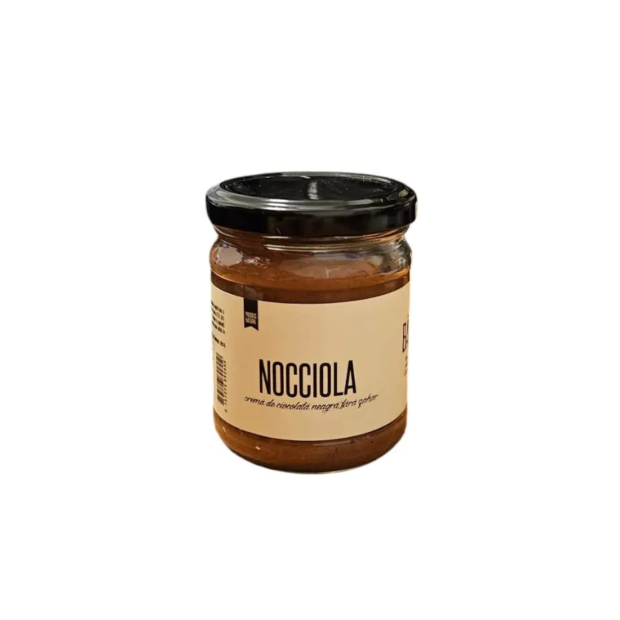 Nocciola-crema de ciocolata neagra, fara zahar, 170g Bacania ROD