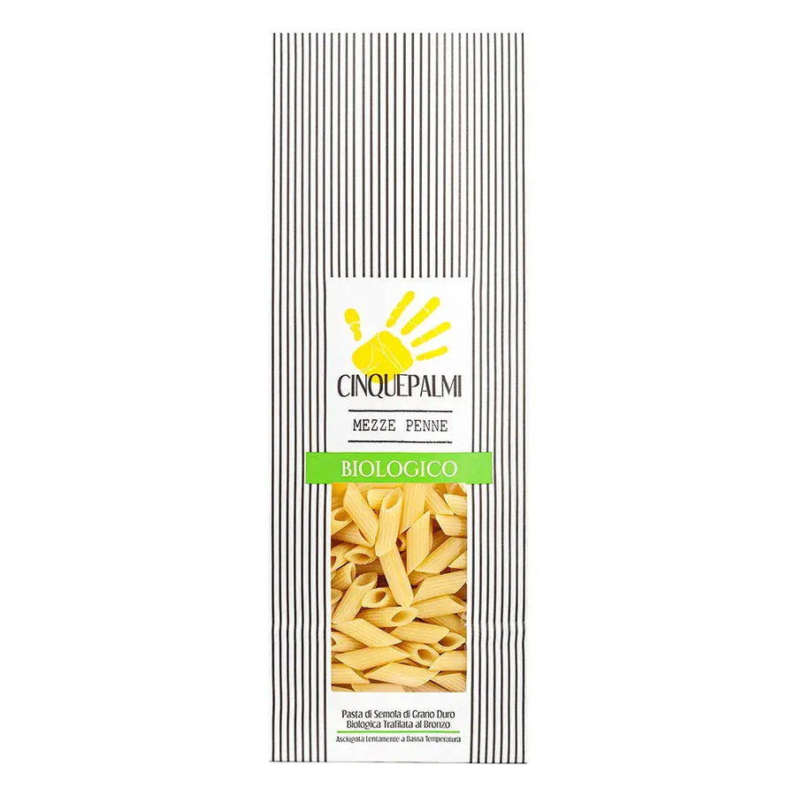 Paste artizanale Mezze Penne,500g-CINQUEPALMI Bacania ROD