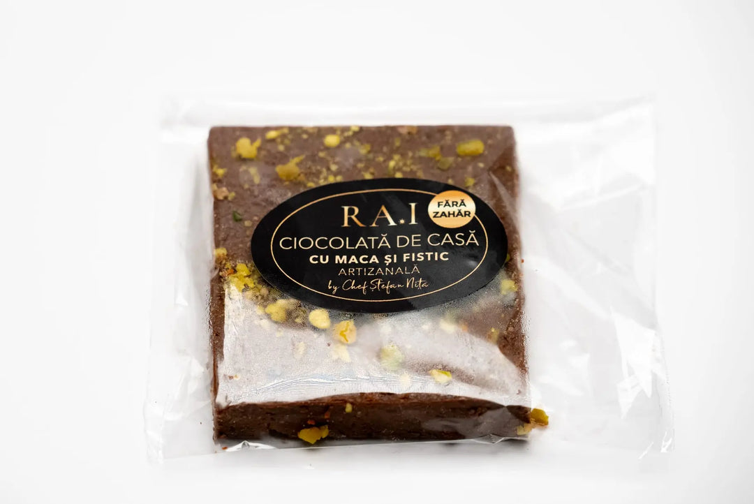 RA.I- Ciocolata artizanala de casa fara zahar, 100g Bacania Rod