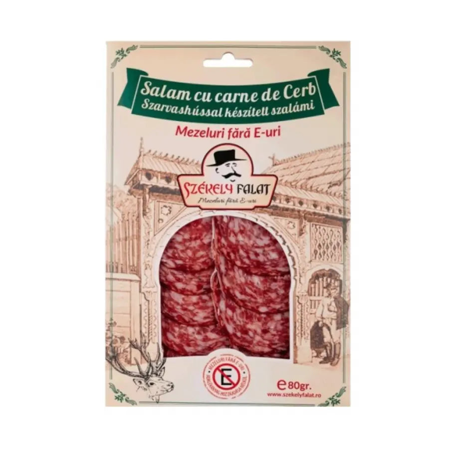 Salam de cerb feliat, 80g-Szekely Bacania ROD