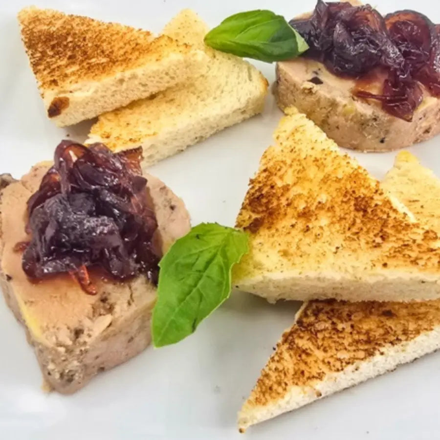 Terină de Foie Gras cu Trufe şi Dulceaţă de ceapă roşie Bacania ROD